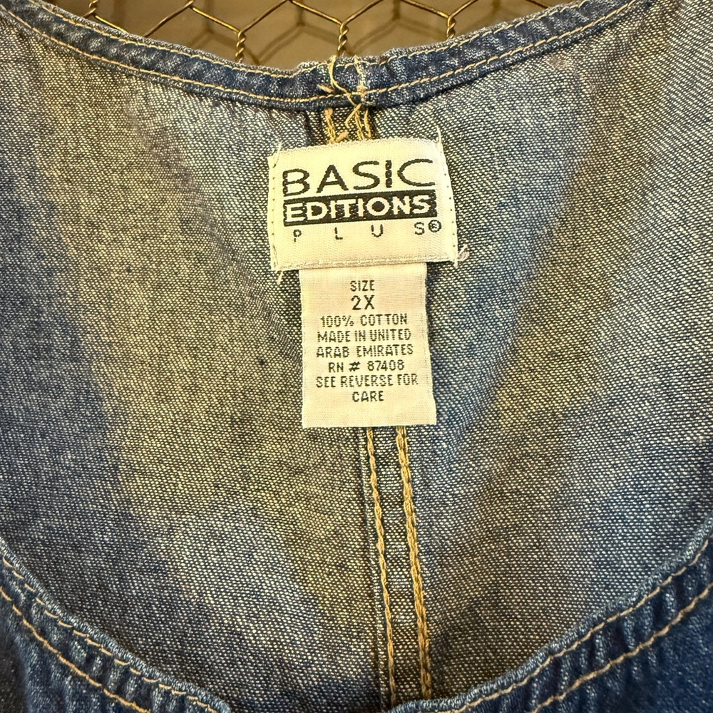 Vintage Basic Editions Blue Denim Dress - Picture 3 of 5
